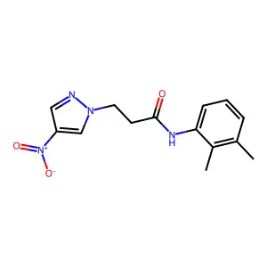 N-(2,3-dimethylphenyl)-3-{4-nitro-1H-pyrazol-1-yl}propanamide structure