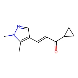 1-Cyclopropyl-3-(1,5-dimethylpyrazol-4-yl)prop-2-en-1-one structure