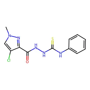 1-[(4-Chloro-1-methylpyrazole-3-carbonyl)amino]-3-phenylthiourea structure