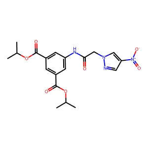 diisopropyl 5-[({4-nitro-1H-pyrazol-1-yl}acetyl)amino]isophthalate structure