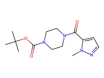 tert-butyl 4-[(1-methyl-1H-pyrazol-5-yl)carbonyl]piperazine-1-carboxylate structure