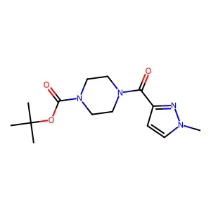 Tert-butyl 4-(1-methylpyrazole-3-carbonyl)piperazine-1-carboxylate structure