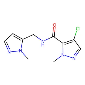 4-chloro-1-methyl-N-[(1-methyl-1H-pyrazol-5-yl)methyl]-1H-pyrazole-5-carboxamide structure