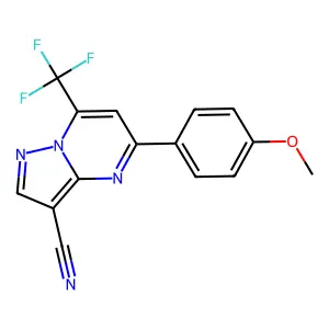5-(4-Methoxyphenyl)-7-(trifluoromethyl)pyrazolo[1,5-a]pyrimidine-3-carbonitrile structure