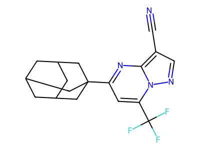5-(1-Adamantyl)-7-(trifluoromethyl)pyrazolo[1,5-a]pyrimidine-3-carbonitrile structure