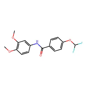 4-(difluoromethoxy)-N-(3,4-dimethoxyphenyl)benzamide structure