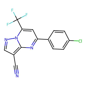 5-(4-Chlorophenyl)-7-(trifluoromethyl)pyrazolo[1,5-a]pyrimidine-3-carbonitrile structure