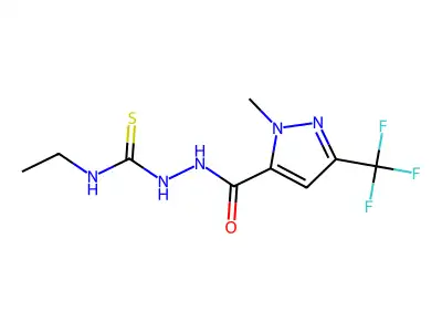 1-Ethyl-3-[[2-methyl-5-(trifluoromethyl)pyrazole-3-carbonyl]amino]thiourea structure