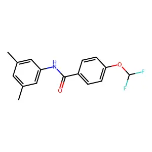 4-(difluoromethoxy)-N-(3,5-dimethylphenyl)benzamide structure