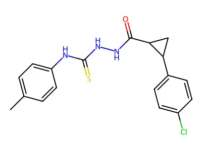 1-[[2-(4-Chlorophenyl)cyclopropanecarbonyl]amino]-3-(4-methylphenyl)thiourea structure