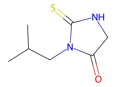 1-(2-methylpropyl)-2-sulfanyl-4,5-dihydro-1H-imidazol-5-one structure
