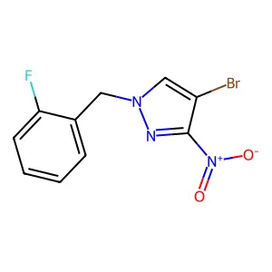 1H-Pyrazole, 4-bromo-1-[(2-fluorophenyl)methyl]-3-nitro- structure