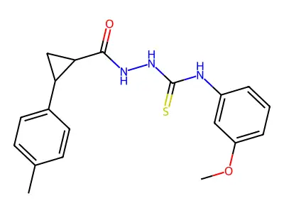 1-(3-Methoxyphenyl)-3-[[2-(4-methylphenyl)cyclopropanecarbonyl]amino]thiourea structure