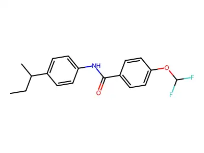 N-(4-sec-butylphenyl)-4-(difluoromethoxy)benzamide structure