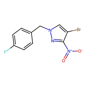 4-bromo-1-(4-fluorobenzyl)-3-nitro-1H-pyrazole structure
