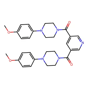 Piperazine, 1,1'-(3,5-pyridinediyldicarbonyl)bis(4-(4-methoxyphenyl)- structure