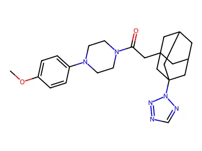 1-[4-(4-Methoxyphenyl)piperazin-1-yl]-2-[3-(tetrazol-2-yl)-1-adamantyl]ethanone structure