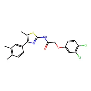 2-(3,4-dichlorophenoxy)-N-[4-(3,4-dimethylphenyl)-5-methyl-1,3-thiazol-2-yl]acetamide structure