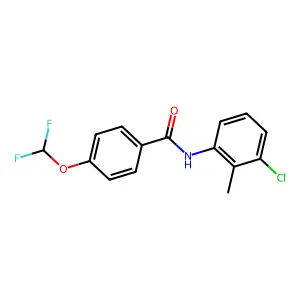 N-(3-chloro-2-methylphenyl)-4-(difluoromethoxy)benzamide structure