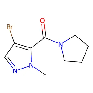 (4-Bromo-2-methylpyrazol-3-yl)-pyrrolidin-1-ylmethanone structure