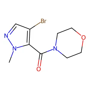4-[(4-bromo-1-methyl-1H-pyrazol-5-yl)carbonyl]morpholine structure