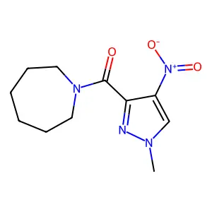 1-({4-nitro-1-methyl-1H-pyrazol-3-yl}carbonyl)azepane structure