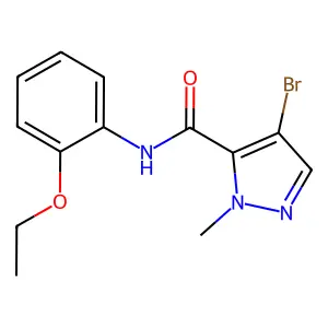4-bromo-N-(2-ethoxyphenyl)-1-methyl-1H-pyrazole-5-carboxamide structure