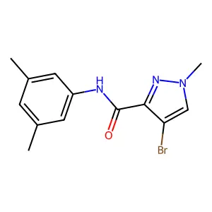 4-bromo-N-(3,5-dimethylphenyl)-1-methyl-1H-pyrazole-3-carboxamide structure