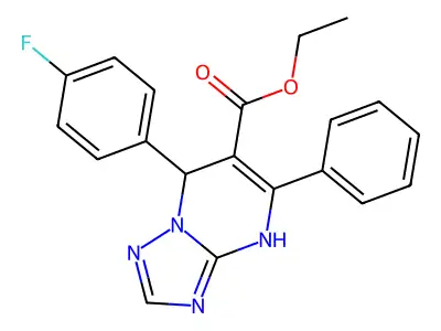 ethyl 7-(4-fluorophenyl)-5-phenyl-4,7-dihydro[1,2,4]triazolo[1,5-a]pyrimidine-6-carboxylate structure