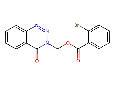 (4-oxobenzo[d][1,2,3]triazin-3(4H)-yl)methyl 2-bromobenzoate structure