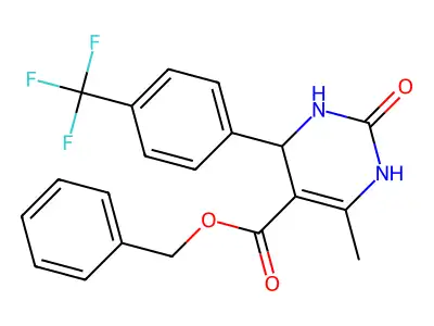 Benzyl 6-methyl-2-oxo-4-[4-(trifluoromethyl)phenyl]-1,2,3,4-tetrahydropyrimidine-5-carboxylate structure