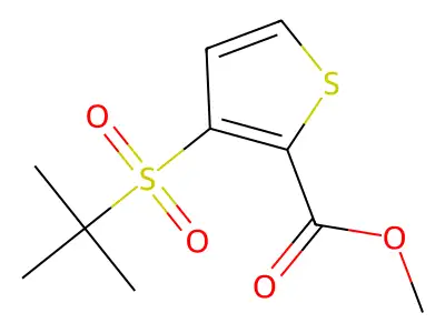 Methyl 3-[(1,1-dimethylethyl)sulfonyl]-2-thiophenecarboxylate structure