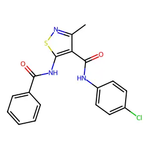5-(Benzoylamino)-N-(4-chlorophenyl)-3-methyl-4-isothiazolecarboxamide structure