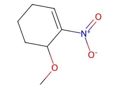 Cyclohexene, 6-methoxy-1-nitro- structure
