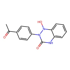 2-(4-acetylphenyl)-1-hydroxy-1,4-dihydro-1,2,4-benzotriazin-3(2H)-one structure