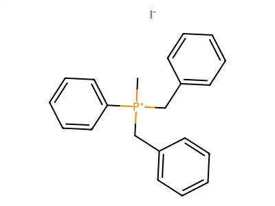 Phosphonium, methylphenylbis(phenylmethyl)-, iodide structure