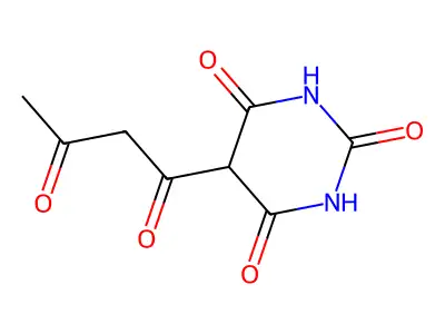 5-acetoacetyl-2,4,6(1H,3H,5H)-pyrimidinetrione structure
