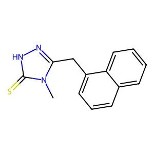 2,4-Dihydro-4-methyl-5-(1-naphthalenylmethyl)-3H-1,2,4-triazole-3-thione structure