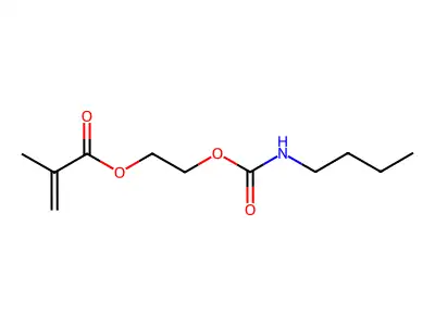 2-Propenoic acid, 2-methyl-, 2-(((butylamino)carbonyl)oxy)ethyl ester structure