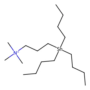 1-Propanaminium, N,N,N-trimethyl-3-(tributylstannyl)-, iodide structure