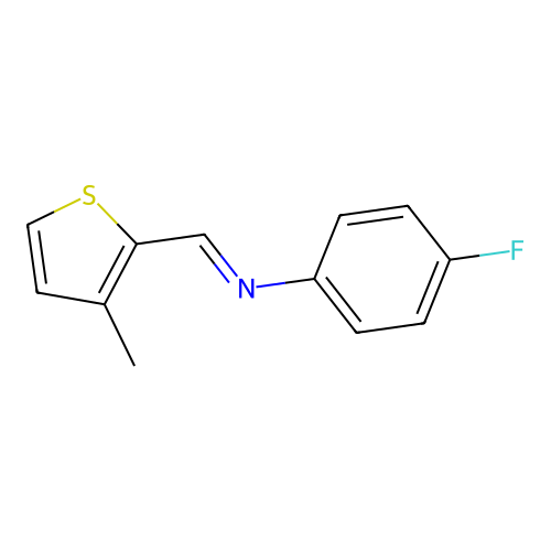 N-(4-fluorophenyl)-1-(3-methylthiophen-2-yl)methanimine structure