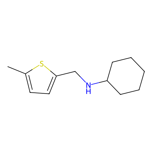 N-[(5-methylthiophen-2-yl)methyl]cyclohexanamine structure