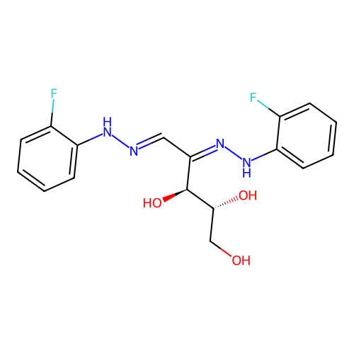 (2R,3S,4Z,5E)-4,5-Bis((2-fluorophenyl)hydrazinylidene)pentane-1,2,3-triol structure