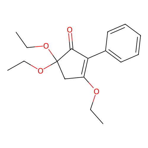 3,5,5-Triethoxy-2-phenyl-2-cyclopenten-1-one structure