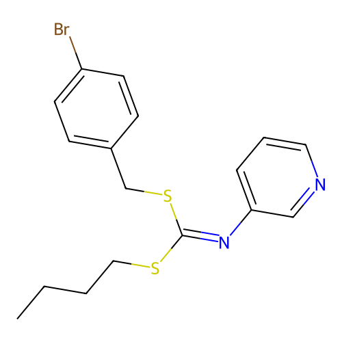 (4-Bromophenyl)methyl butyl 3-pyridinylcarbonimidodithioate structure