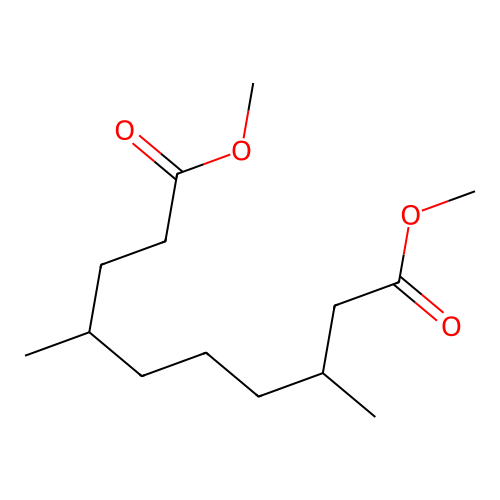 Decanedioic acid, 3,7-dimethyl-, dimethyl ester structure