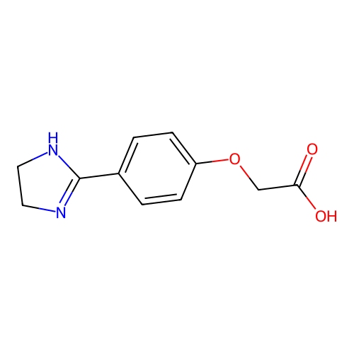 2-[4-(4,5-dihydro-1H-imidazol-2-yl)phenoxy]acetic acid structure