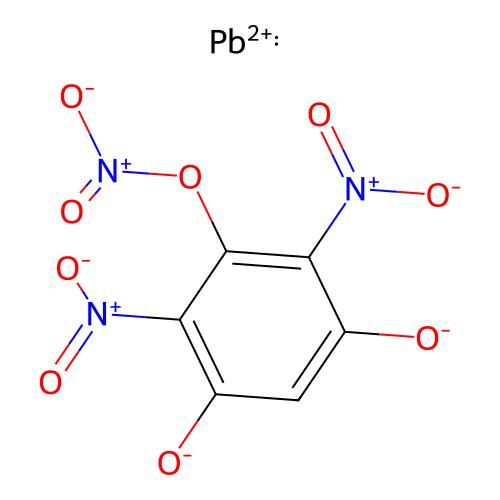 trinitrophloroglucinol, lead salt structure
