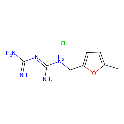 Biguanide, 1-(5-methylfurfuryl)-, monohydrochloride structure