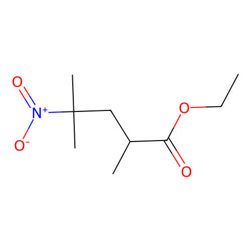 Ethyl 2,4-dimethyl-4-nitropentanoate structure
